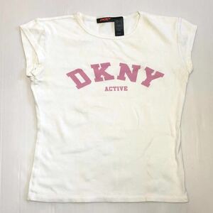 ◎ size:S【DKNY ACTIVE】ノースリーブ Tシャツ　ホワイト系　ユーズド　ダナキャラン　ニューヨーク　カットソー