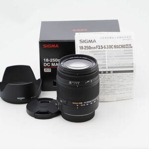 SIGMA シグマ 高倍率ズームレンズ 18-250mm F3.5-6.3 DC MACRO HSM ペンタックス用 APS-C専用 883614 #7363