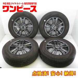 中古タイヤ ホイールセット 195/65R15 91H 15インチ 15x6J +53 5穴 PCD114.3 ダンロップ 夏 ノア 送料無料（沖縄、離島除く）a17991