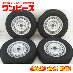 新品タイヤ 中古鉄ホイールセット 145R12 6PR LT 12インチ 12x4.00B 4穴 PCD100 145/80R12 80/78N LT 相当 冬 ダイハツ a18201