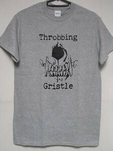 即決★新品バンドＴシャツ★スロッビング・グリッスル★THROBBING GRISTLE★HEATHEN EARTH★グレー×ブラック★S/M/Lサイズ対応可能