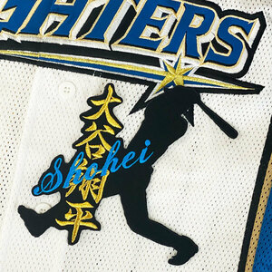 * free shipping * Hokkaido Nippon-Ham Fighters day ham large . sho flat Silhouette & name respondent . embroidery badge uniform 