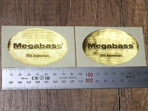 ステッカー メガバス 30th anniversary ホログラムシール【２枚セット】