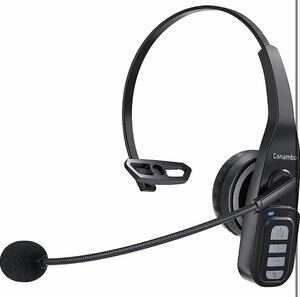 338) Conambo Bluetooth 5.0 ヘッドセット 片耳 左右耳兼用マイク付き 最大22時間連続使用 CVC8.0ノイズキャンセリング ハンズフリー