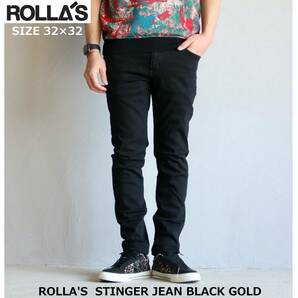 ROLLA'S STINGER JEAN ローラス スティンガージーンズ スキニー スリム デニム W32 BLKGOLD BLACK GOLD ブラック ゴールド 15238