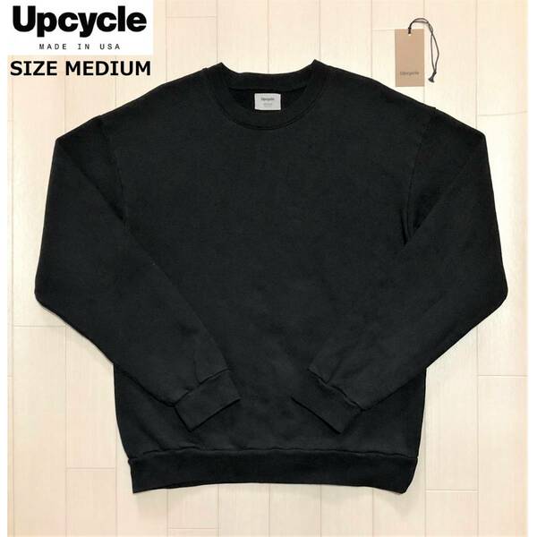 Upcycle アップサイクル THE ORGANIC CREW NECK オーガニッククルーネック スウェット トレーナー サイズM BLACK 黒 ブラック MADE IN USA