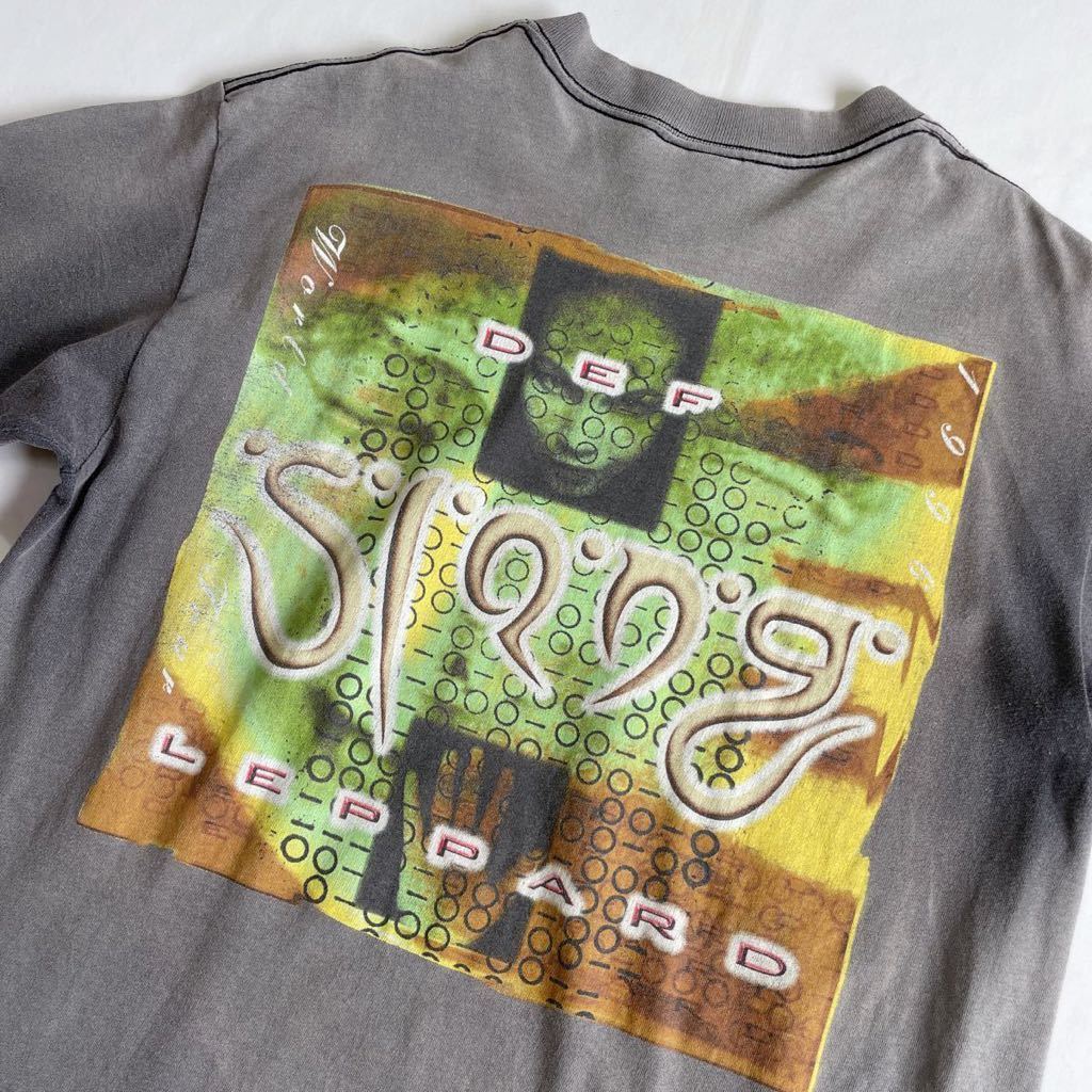 あせ黒♪90s USA製 DEF LEPPARD 96年 ツアー Tシャツ L ビンテージ