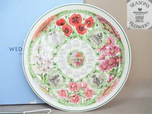 C012*WEDGWOOD*　SEASONS FLOWER　2004年　カレンダープレート1点　/飾皿　/26.5センチ