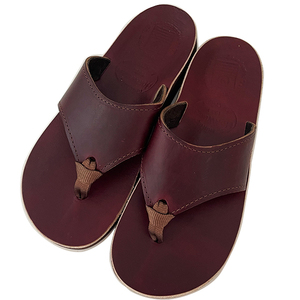 格安THE SANDALMANワイドストラップサンダルBEACH WIDEレザーHORWEEN CHROMEXCEL 9サイズ（27.0～27.5cm位）BURGUNDY 新品アメリカ製 