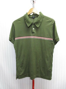 ポールスミス　ポロシャツ　メンズL　半袖シャツ　ラインポロシャツ　半袖カットソー　半袖ウエア　メンズシャツ　07072