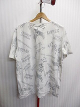 AVIREX　アヴィレックス　総柄Tシャツ　メンズL　白Tシャツ　白シャツ　半袖シャツ　ミリタリーシャツ　半袖カットソー　半袖ウエア　07141_画像4