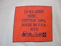 USA製　NY2 BY NEW YORKER　ニューヨーカー　Tシャツ　メンズL　ベージュ　半袖シャツ　半袖カットソー　ボックスロゴTシャツ　07042_画像3