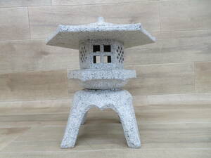 39616 stone light . height 31cm weight 5.1kg small size garden gardening garden ornament interior Japanese style objet d'art 