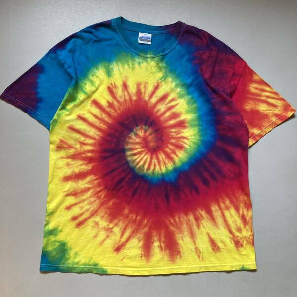 00s tie-dye T-shirt 「SAVE THE DOLPHINS」2000年代 タイダイTシャツ 古着 渦巻き