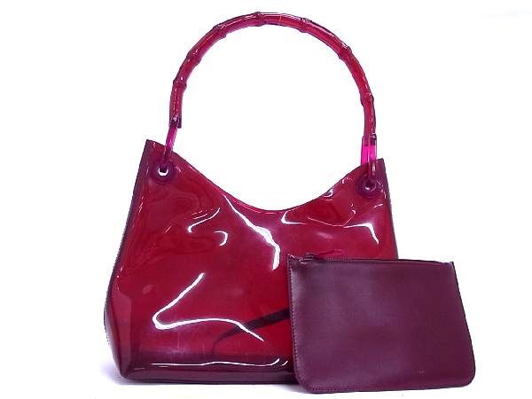 ヤフオク! -「グッチ 赤 バッグ」(バンブーライン) (かばん、バッグ)の