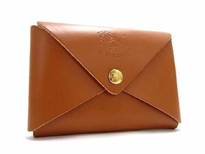 # new goods # unused # IL BISONTE Il Bisonte leather card-case card inserting card-case men's lady's brown group BD9030