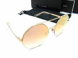 # new goods # unused # DOLCE&GABBANA Dolce & Gabbana DG2237 1298/6F 54*19 140 2N sunglasses glasses glasses pink gold series BD7940