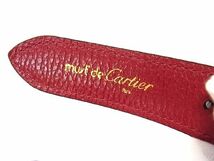 ■新品■未使用■ Cartier カルティエ レザー ゴールド金具 ベルト サイズ 110 43 メンズ レッド系 AN5293_画像5