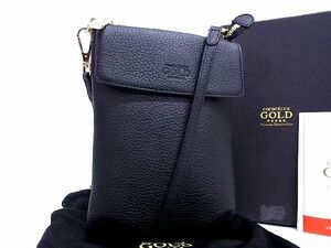 ■新品■未使用■ COCOCELUX GOLD ココセリュックスゴールド レザー ショルダーバッグ ポシェット レディース ブラック系 AN3733