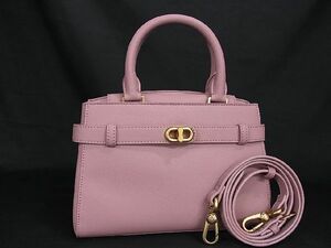 ■新品■未使用■ CHARLES & KEITH チャールズアンドキース レザー 2WAY ハンドバッグ ショルダーバッグ 斜め掛け ピンク系 AL8466