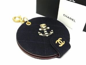 ■ Чрезвычайные красивые товары ■ Chanel Chanel Coco Mark Matrasse Paris Hamburg Charmburg Wool Pocket Mircor Navy Navy AP1367