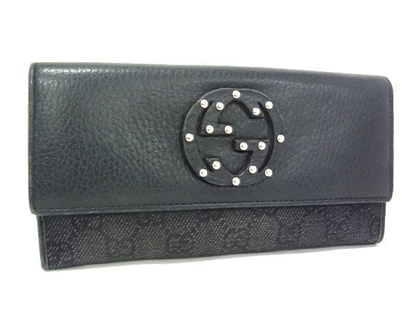 Yahoo!オークション -「gucci グッチ ggキャンバス二つ折り財布