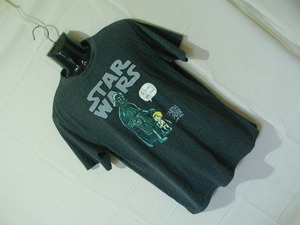 ssy6837 ■ DARTH VADER and son ■ 半袖 Tシャツ カットソー グレー 前後プリント クルーネック 大きいサイズ LL スターウォーズ