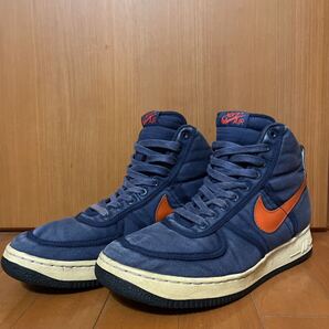 希少 94年製『NIKE』ニックスカラー AIR FORCE1 VINTAGE キャンバスハイカットスニーカー ナイキ エアフォース1 ヴィンテージ 28.5cm