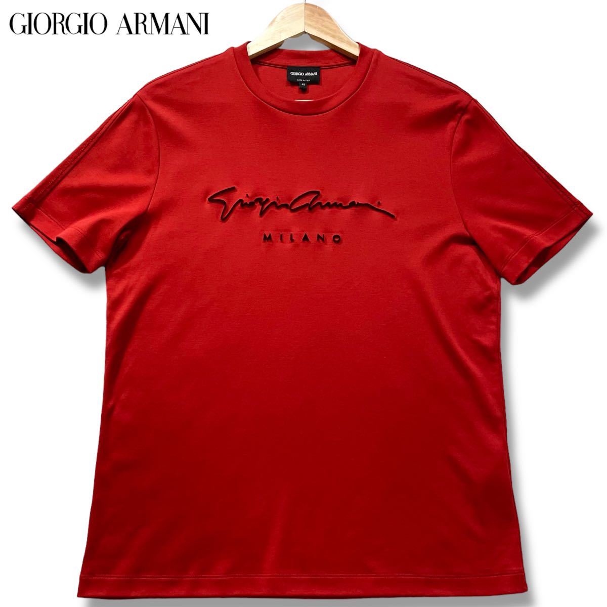 最高級ライン Giorgio Armani ジョルジオアルマーニ ベロアシャツ-