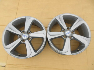 cほ70 ボルボ 純正 17×7.5J OFF52.5 5穴/108 ハブ径約67ミリ アルミホイール 中古 2本 V40外し MB4164T 003007/2012 D22FA 31317287 Grey