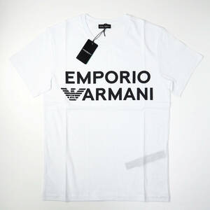 新品正規品 Emporio Armani エンポリオ アルマーニ SWIM 211831 3R479 クルーネック ブランド ロゴ Tシャツ ホワイト M
