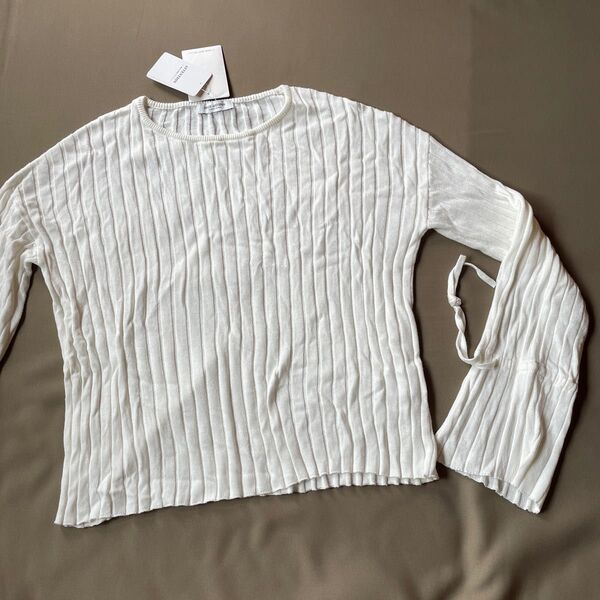 新品★SPICK AND SPAN シルク混セーター・サマーニット/ フリーサイズ・白 定価 12,000円