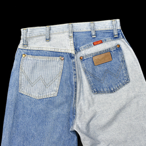 レア 90s vintage Wrangler ラングラー 14MWZ10 クレイジーパターン デニム ５Pパンツ ジーンズ アメリカ製 size.29×33相当 ビンテージ