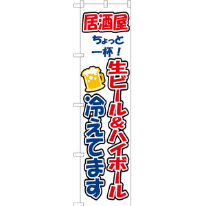 のぼり旗 2枚セット ちょっと一杯 生ビール&ハイボール冷えてます YNS-3260