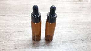 スポイト式 ボトル 20ml 2本 ガラス 遮光瓶