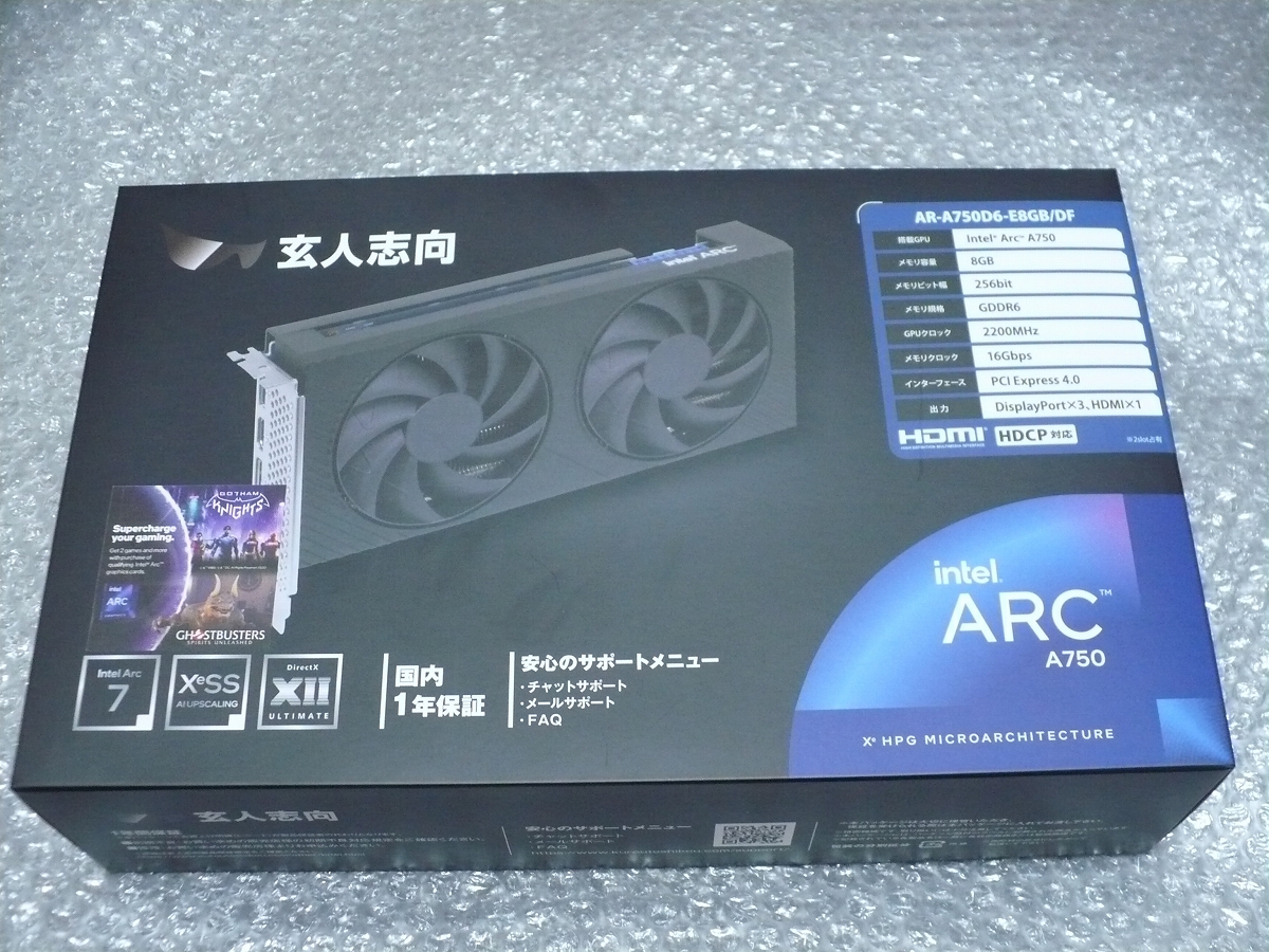 Intel arc a750 新品未開封玄人志向| JChere雅虎拍卖代购