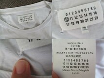 即決 14AW Maison MARTIN MARGIELA ⑩ メゾンマルジェラ マルタンマルジェラ 半袖無地クルーネックTシャツ ホワイト 白 48_画像10