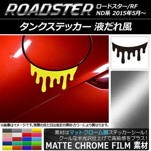 AP タンクステッカー マットクローム調 液だれ風 マツダ ロードスター/ロードスターRF ND系 2015年05月～ AP-MTCR2421