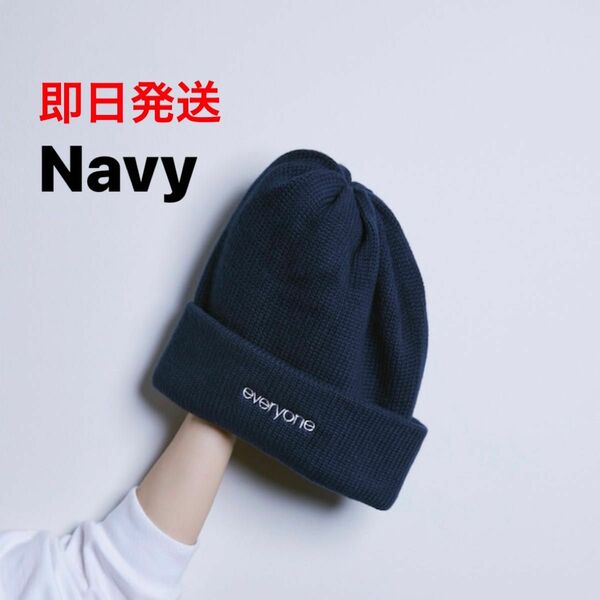 everyone COMESANDGOES COTTON BEANIE Navy ニット帽 ビーニー エブリワン 