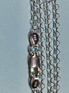  roll chain necklace 40cm Silver925 little futoshi .. 2.3mm width ( LR50-40)-N