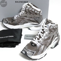 44 29cm 新品 BALENCIAGA RUNNER HIGH TOP スニーカー グレー バレンシアガ ランナー ハイ トップ シューズ ダッド 灰 ブラウン 白 黒_画像1