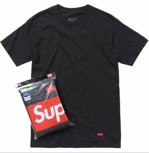 【新品】Supreme シュプリーム ヘインズ黒Tシャツ　メンズM1枚単品