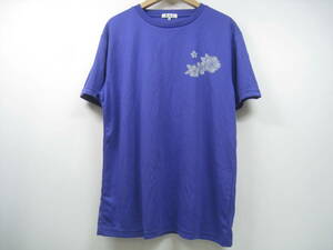新主己 Tシャツ 半袖 トップス 和柄 桜 鯉 コイ 紫 パープル サイズXL