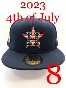 新品ビッグサイズ8★ 59FIFTY オーセンティック MLB 4th of July ヒューストン・アストロズ　グレーアンダーバイザーニューエラ★NEW ERA