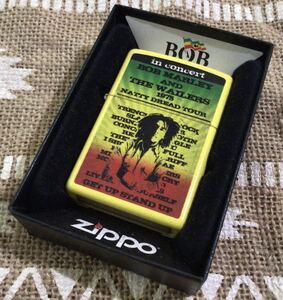 未使用新品 箱付き★BOB MARLEY 公式 ジッポーライター ZIPPO ボブ・マーリー 黄色 レゲエ 2010年