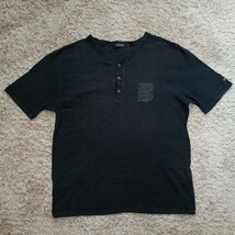 バーバリー ブラックレーベル ボタン 半袖 Tシャツ メンズ 黒 BURBERRY BLACK LABEL_画像1