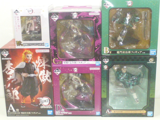 □新品/一番くじのみ6体□ 鬼滅の刃フィギュア煉獄杏寿郎竈門炭治郎