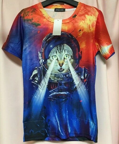 ネコ好きの方 猫 宇宙 速乾 Tシャツ ランニングシャツ XL Supreme