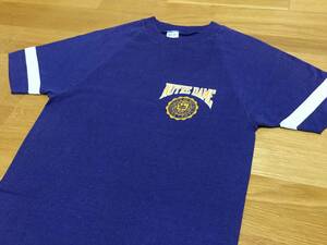 OLD CHAMPION '80s トリコタグ レア! ラグラン Tee 青 (M) ビンテージ チャンピオン VINTAGE 送料込み!!