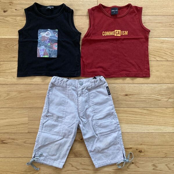コムサイズム パンツ ズボン タンクトップ ノースリーブ Tシャツ キッズ 90